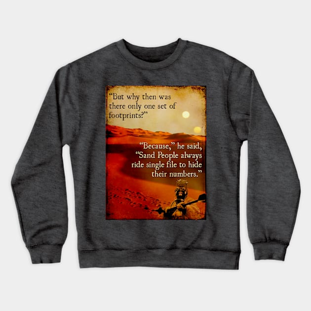 Footprints in the Sand People Crewneck Sweatshirt by Thistle997